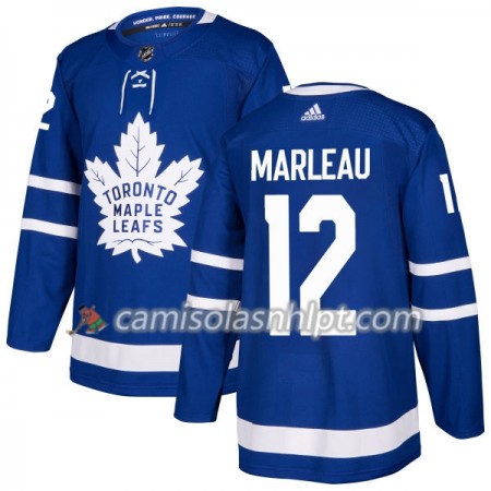 Camisola Toronto Maple Leafs Patrick Marleau 12 Adidas 2017-2018 Azul Authentic - Homem